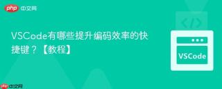vscode有哪些提升编码效率的快捷键?【教程】