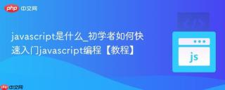 javascript是什么_初学者如何快速入门javascript编程【教程】