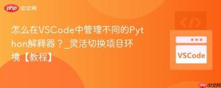 怎么在VSCode中管理不同的Python解释器？_灵活切换项目环境【教程】