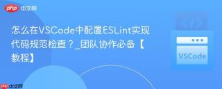 怎么在VSCode中配置ESLint实现代码规范检查？_团队协作必备【教程】