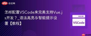 怎样配置VSCode来完美支持Vue.js开发？_语法高亮与智能提示设置【教程】