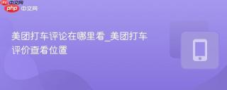 美团打车评论在哪里看_美团打车评价查看位置
