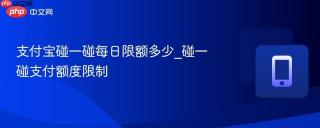 支付宝碰一碰每日限额多少_碰一碰支付额度限制