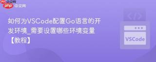 如何为vscode配置go语言的开发环境_需要设置哪些环境变量【教程】