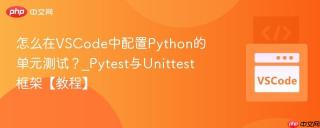 怎么在VSCode中配置Python的单元测试？_Pytest与Unittest框架【教程】