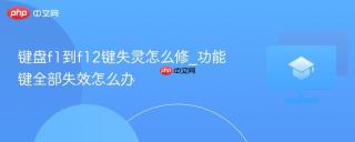 键盘f1到f12键失灵怎么修_功能键全部失效怎么办