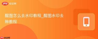 醒图怎么去水印教程_醒图水印去除教程