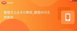 醒图怎么去水印教程_醒图水印去除教程