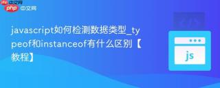 javascript如何检测数据类型_typeof和instanceof有什么区别【教程】