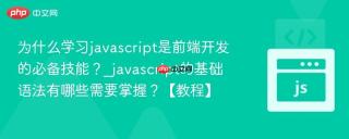 为什么学习javascript是前端开发的必备技能？_javascript的基础语法有哪些需要掌握？【教程】