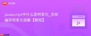 javascript中什么是柯里化_怎样编写柯里化函数【教程】