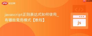 javascript正则表达式如何使用_有哪些常用模式【教程】