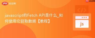 javascript的Fetch API是什么_如何使用它获取数据【教程】