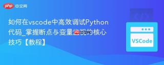 如何在vscode中高效调试Python代码_掌握断点与变量监视的核心技巧【教程】