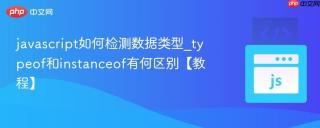 javascript如何检测数据类型_typeof和instanceof有何区别【教程】