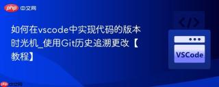 如何在vscode中实现代码的版本时光机_使用Git历史追溯更改【教程】