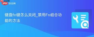 键盘fn键怎么关闭_禁用Fn组合功能的方法