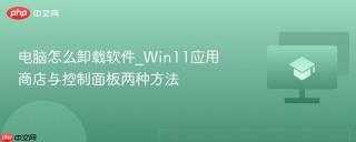 电脑怎么卸载软件_Win11应用商店与控制面板两种方法