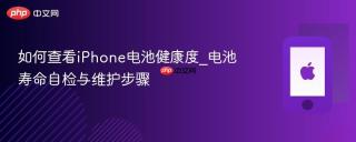 如何查看iphone电池健康度_电池寿命自检与维护步骤