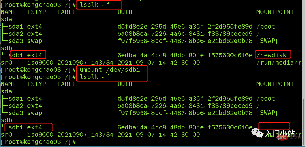 Partitionnement et montage de disque Linux