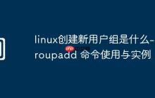 linux创建新用户组是什么-groupadd 命令使用与实例