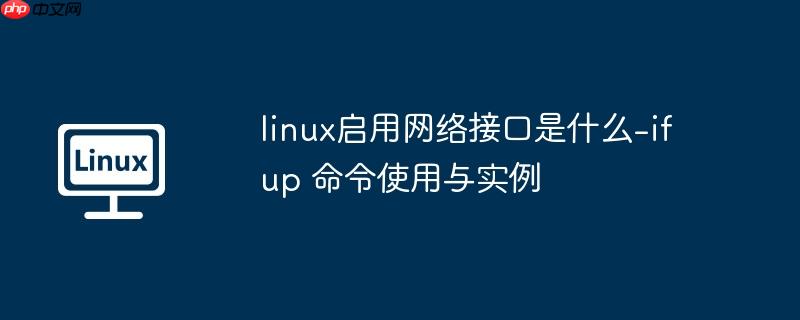 linux启用网络接口是什么-ifup 命令使用与实例
