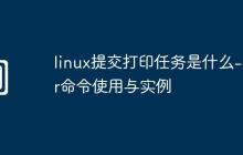linux提交打印任务是什么-lpr命令使用与实例