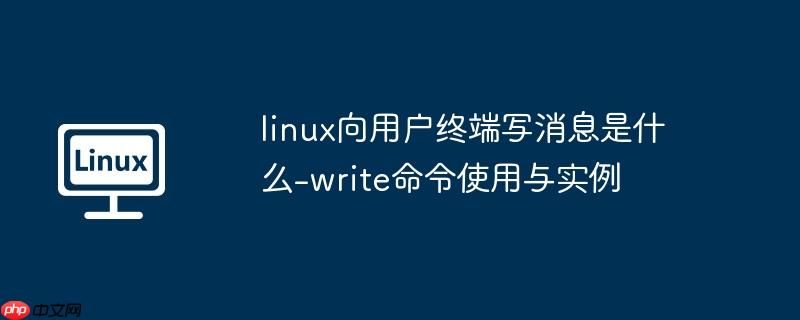 linux向用户终端写消息是什么-write命令使用与实例