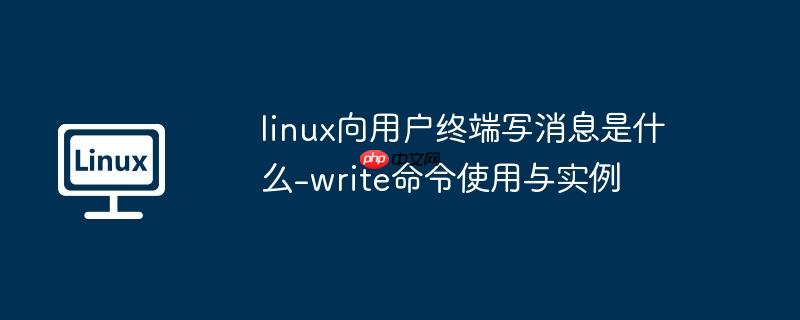 linux向用户终端写消息是什么-write命令使用与实例