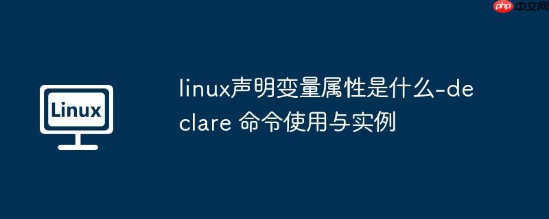 linux声明变量属性是什么-declare 命令使用与实例