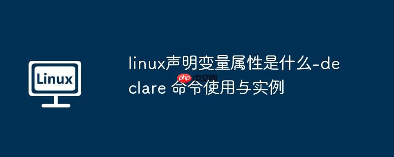 linux声明变量属性是什么-declare 命令使用与实例