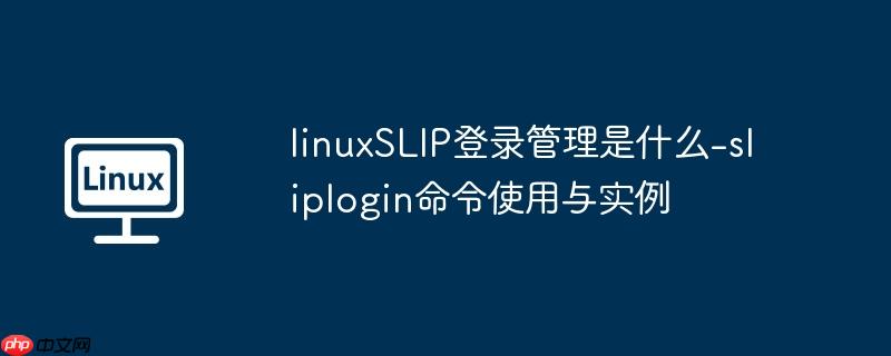 linuxSLIP登录管理是什么-sliplogin命令使用与实例