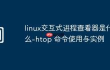 linux交互式進(jìn)程查看器是什么-htop 命令使用與實(shí)例