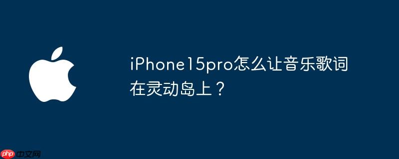 iPhone15pro怎么让音乐歌词在灵动岛上？