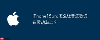 iPhone15pro怎么让音乐歌词在灵动岛上？