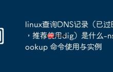 linux查询DNS记录（已过时，推荐使用dig）是什么-nslookup 命令使用与实例