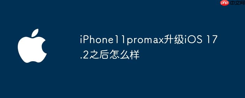 iPhone11promax升级iOS 17.2之后怎么样