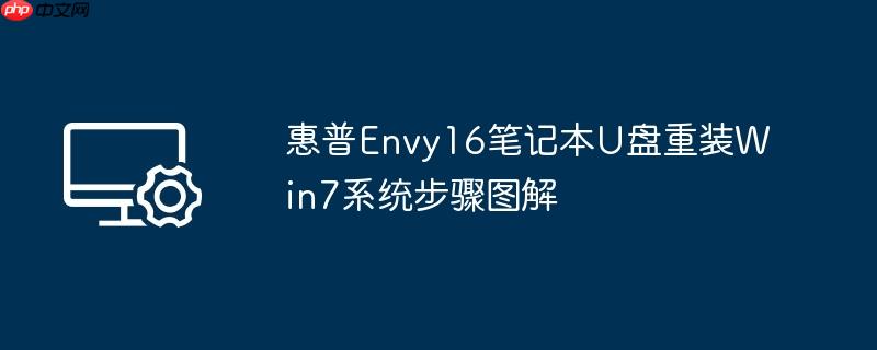 惠普envy16笔记本u盘重装win7系统步骤图解