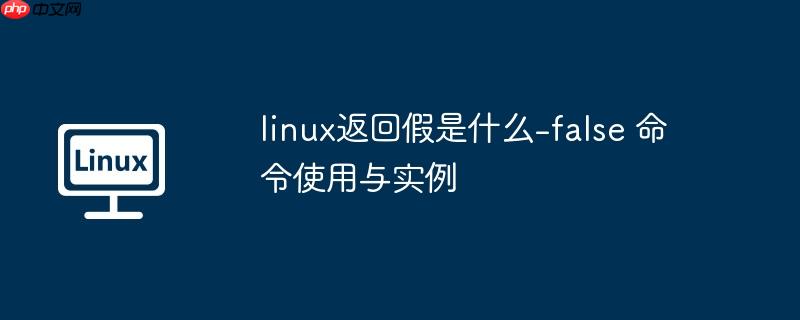 linux返回假是什么-false 命令使用与实例