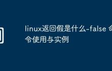 linux返回假是什么-false 命令使用与实例