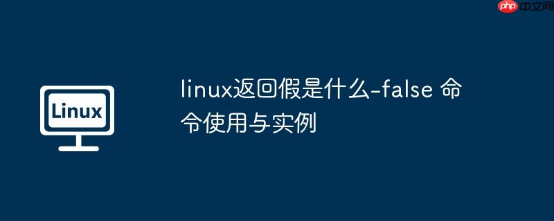 linux返回假是什么-false 命令使用与实例