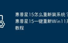 惠普星15怎么重新装系统?惠普星15一键重新Win11系统教程
