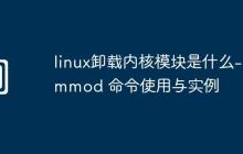 linux卸载内核模块是什么-rmmod 命令使用与实例