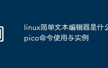 linux簡(jiǎn)單文本編輯器是什么-pico命令使用與實(shí)例
