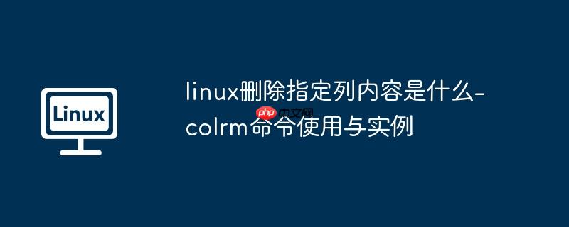linux删除指定列内容是什么-colrm命令使用与实例