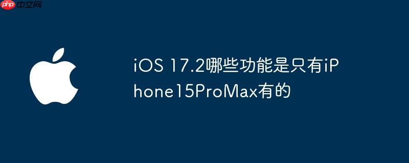iOS 17.2哪些功能是只有iPhone15ProMax有的