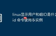 linux顯示用戶和組ID是什么-id 命令使用與實(shí)例