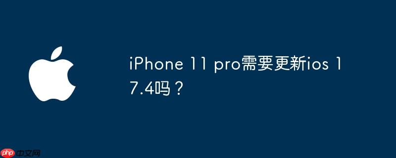 iPhone 11 pro需要更新ios 17.4吗？
