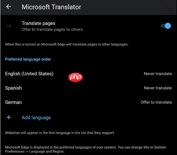 微软Edge浏览器安卓版更新:与桌面版浏览器相媲美的网页翻译功能