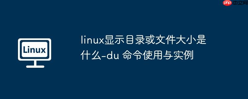 linux显示目录或文件大小是什么-du 命令使用与实例